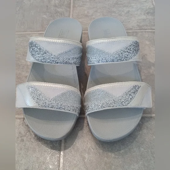Women's Glitter Slide Sandals - Picture 2 of 4